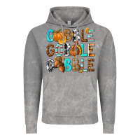 Cloud Rock Gobble Gobble Gobble with Turkey Vintage Hoodie - texasbilliewilder