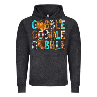 Vintage Black Gobble Gobble Gobble with Turkey Vintage Hoodie - texasbilliewilder