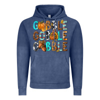 Gobble Gobble Gobble With Turkey Vintage Hoodie | Teevron
