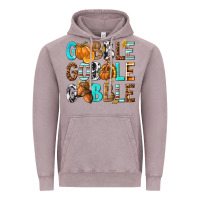 Vintage Zinc Gobble Gobble Gobble with Turkey Vintage Hoodie - texasbilliewilder
