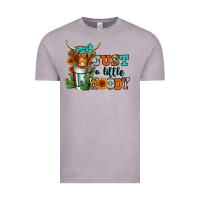 Just A Little Moody Coffee Cup Long Haired Cow Vintage Tee | Teevron