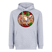 Heather Grey Nubian Goat Christmas Heavyweight Hoodie - LillyAllenDesigns