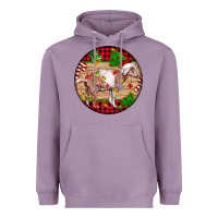Lavender Nubian Goat Christmas Heavyweight Hoodie - LillyAllenDesigns
