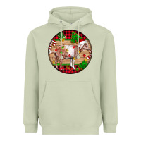 Matcha Nubian Goat Christmas Heavyweight Hoodie - LillyAllenDesigns