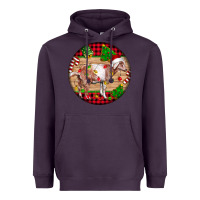 Plum Nubian Goat Christmas Heavyweight Hoodie - LillyAllenDesigns
