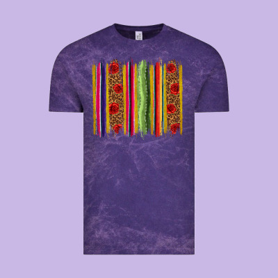 Mexico Serape Brushstroke Vintage Tee Designed By Texasbilliewilder