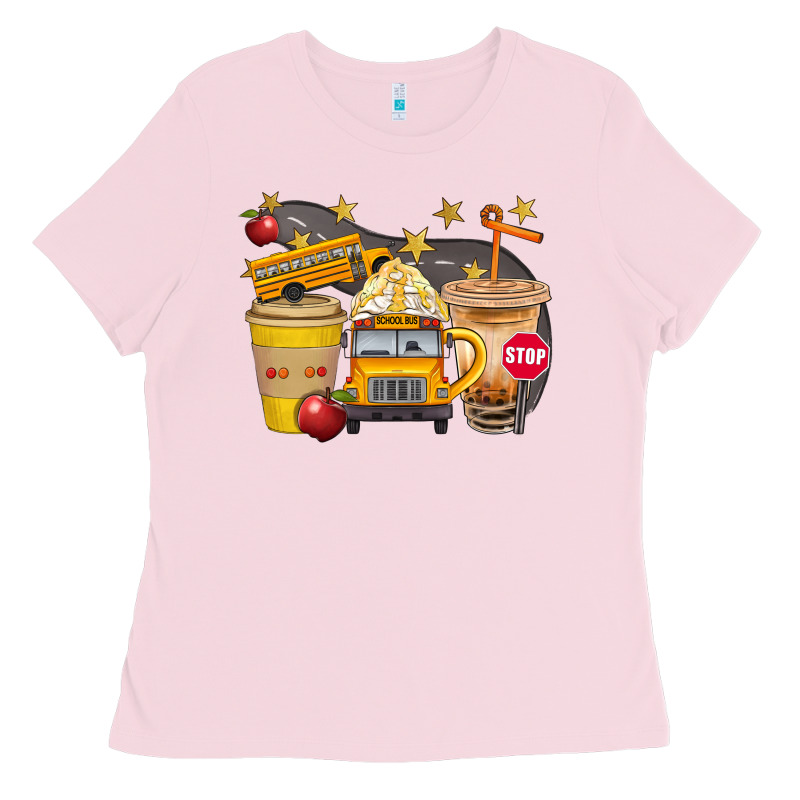School Bus Coffee And Star Bbs Ladies Tee by BundleAndBundleShop | Teevron