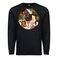 Black hampshire sow pig christmas Premium Sweatshirt - LillyAllenDesigns