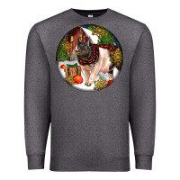 Charcoal Heather hampshire sow pig christmas Premium Sweatshirt - LillyAllenDesigns