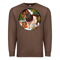 Chestnut hampshire sow pig christmas Premium Sweatshirt - LillyAllenDesigns