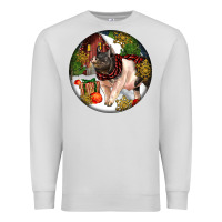 Dove Grey hampshire sow pig christmas Premium Sweatshirt - LillyAllenDesigns
