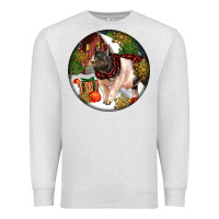 Oatmeal Heather hampshire sow pig christmas Premium Sweatshirt - LillyAllenDesigns