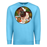 Ocean Blue hampshire sow pig christmas Premium Sweatshirt - LillyAllenDesigns