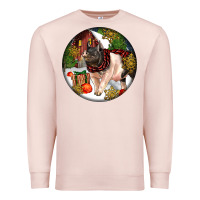 Pale Pink hampshire sow pig christmas Premium Sweatshirt - LillyAllenDesigns