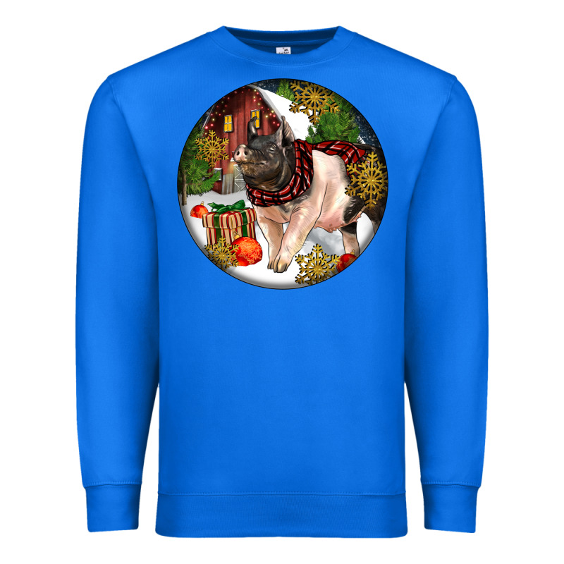 Hampshire Sow Pig Christmas Premium Sweatshirt by LillyAllenDesigns | Teevron