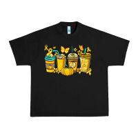 Black Childhood Cancer coffee cups yellow ribbon Urban Heavy Tee - NancyCooperArtShop