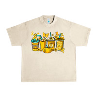 Sandshell Childhood Cancer coffee cups yellow ribbon Urban Heavy Tee - NancyCooperArtShop