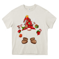 Cream custom christmas gnome Heavy Core Tee - MaliasSmallBusiness