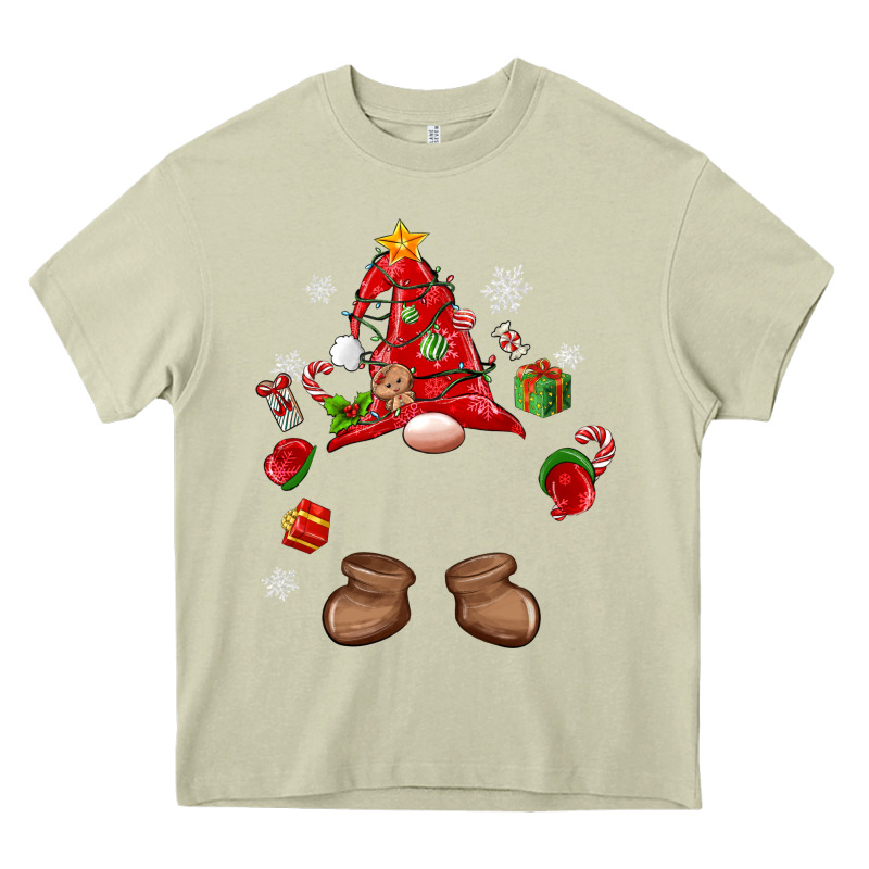 Custom Christmas Gnome Heavy Core Tee by MaliasSmallBusiness | Teevron