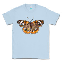 Dusty Blue Common Buckeye Butterfly Classic Tee - LillyAllenDesigns