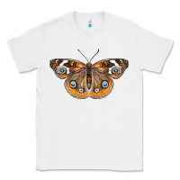 White Common Buckeye Butterfly Classic Tee - LillyAllenDesigns