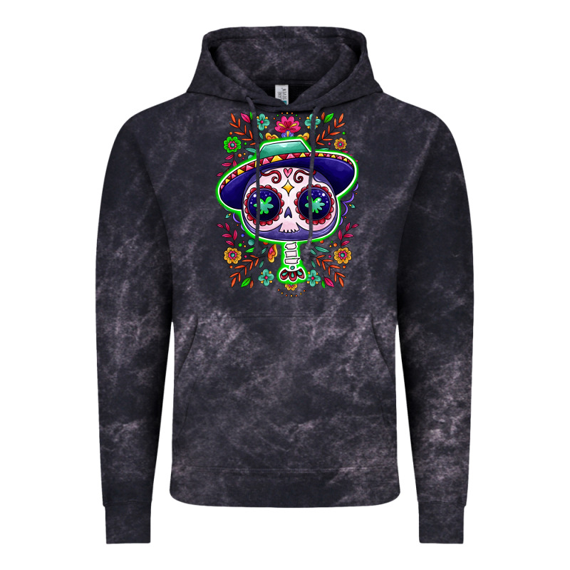 Mexican Day Of Dead Sugar Skull Vintage Hoodie by NancyCooperArtShop | Teevron