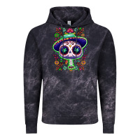 Cloud Black Mexican Day of dead sugar skull Vintage Hoodie - NancyCooperArtShop