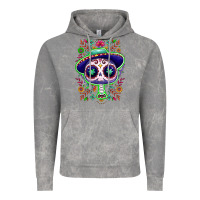 Cloud Rock Mexican Day of dead sugar skull Vintage Hoodie - NancyCooperArtShop