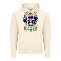 Vintage Artic Mexican Day of dead sugar skull Vintage Hoodie - NancyCooperArtShop