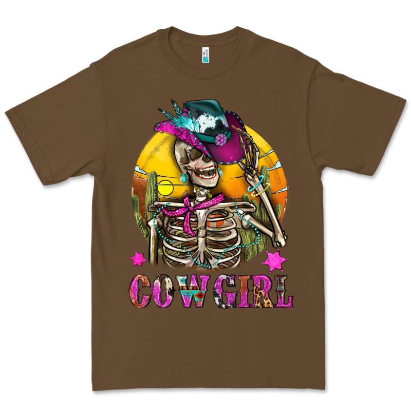 Cowgirl Skeleton With Landscape Premium Tee by BundleAndBundleShop | Teevron