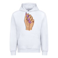 White nail Urban Hoodie - BarkalooDesign