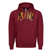 Burgundy halloween mini Zipper Hoodie - BundleAndBundleShop