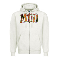 Oatmeal Heather halloween mini Zipper Hoodie - BundleAndBundleShop