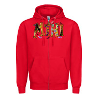 Red halloween mini Zipper Hoodie - BundleAndBundleShop