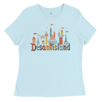 Baby Blue Desantis Land Anti-Woke Corporation Political Ladies Tee - tuanDangUi