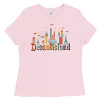 Bubblegum Pink Desantis Land Anti-Woke Corporation Political Ladies Tee - tuanDangUi