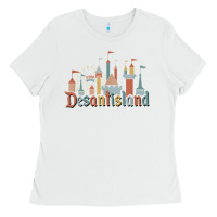 White Desantis Land Anti-Woke Corporation Political Ladies Tee - tuanDangUi