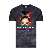 Cloud Black Mexican American Messy Bun Vintage Tee - texasbilliewilder