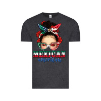 Vintage Black Mexican American Messy Bun Vintage Tee - texasbilliewilder