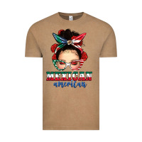 Vintage Coffee Mexican American Messy Bun Vintage Tee - texasbilliewilder