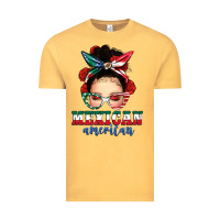 Vintage Mustard Mexican American Messy Bun Vintage Tee - texasbilliewilder