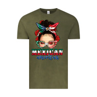 Vintage Olive Mexican American Messy Bun Vintage Tee - texasbilliewilder
