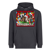 Smoke Merry Christmas  With Goats Heavyweight Hoodie - LillyAllenDesigns