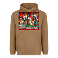 Toasted Coconut Merry Christmas  With Goats Heavyweight Hoodie - LillyAllenDesigns