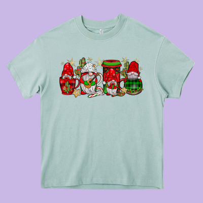 Christmas Mexican Gnomies Coffee Heavy Core Tee Designed By Jahusdesignshop