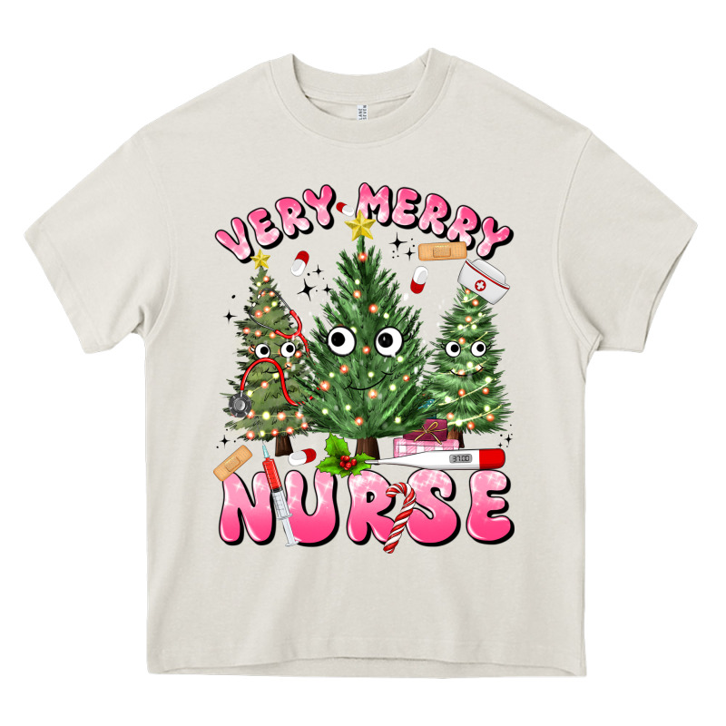Very Merry Nurse Heavy Core Tee by MaliasSmallBusiness | Teevron