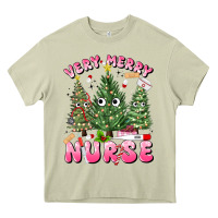 Mossy very merry nurse Heavy Core Tee - MaliasSmallBusiness