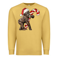 Antique Gold Christmas Candy Cane Baby Gorilla Premium Sweatshirt - LillyAllenDesigns