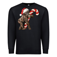Black Christmas Candy Cane Baby Gorilla Premium Sweatshirt - LillyAllenDesigns