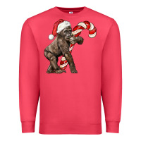 Cardinal Christmas Candy Cane Baby Gorilla Premium Sweatshirt - LillyAllenDesigns